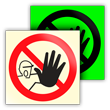 Знак P06 «Доступ посторонним запрещен» (фотолюм. пластик ГОСТ, 125х125 мм)